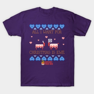 All I Want For Christmas Is Ewe Ugly Sweater Design T-Shirt